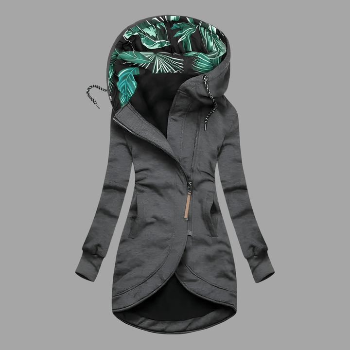 Women's Winter Jacket with Shell for Fall in Grey