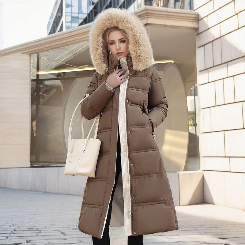 Women's Winter Puffer with High Collar