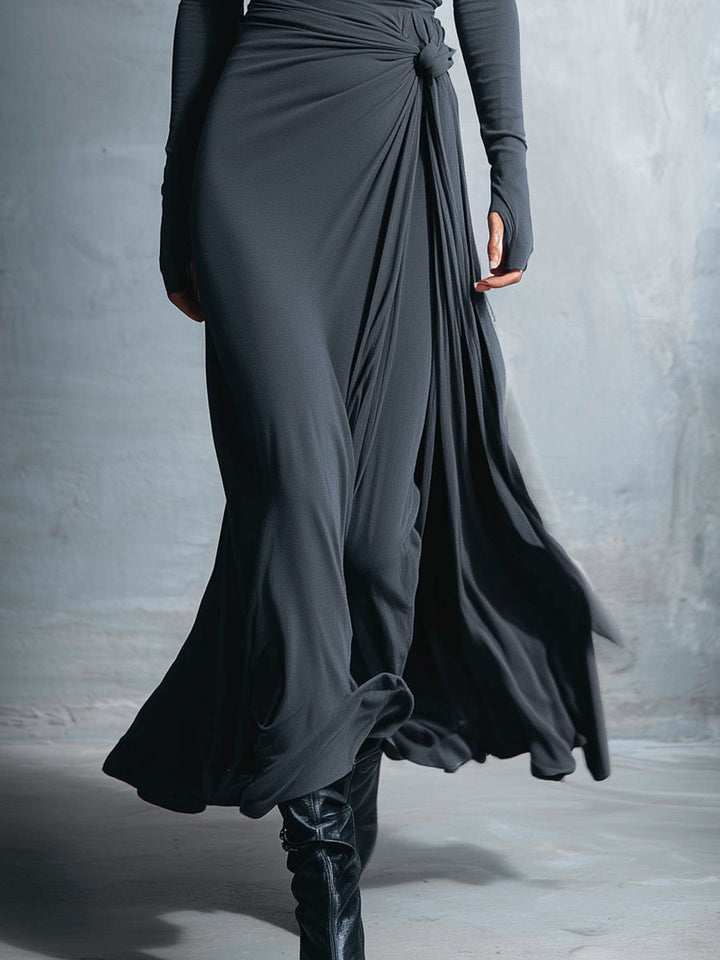 Women's Wrap Maxi Dress for Evening (7)