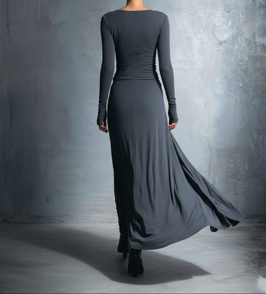 Women's Wrap Maxi Dress for Evening (9)