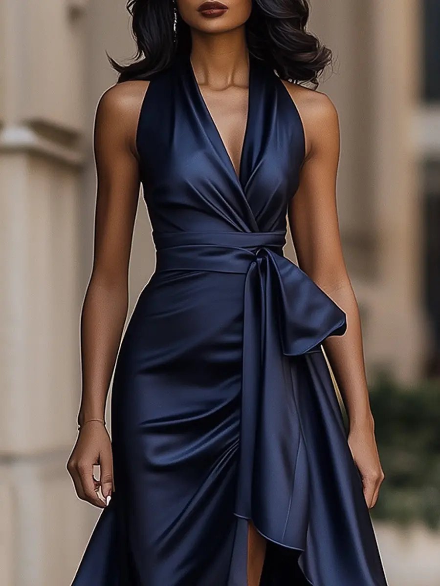 Women's Wrap Party Dress for Fall Weddings (3)